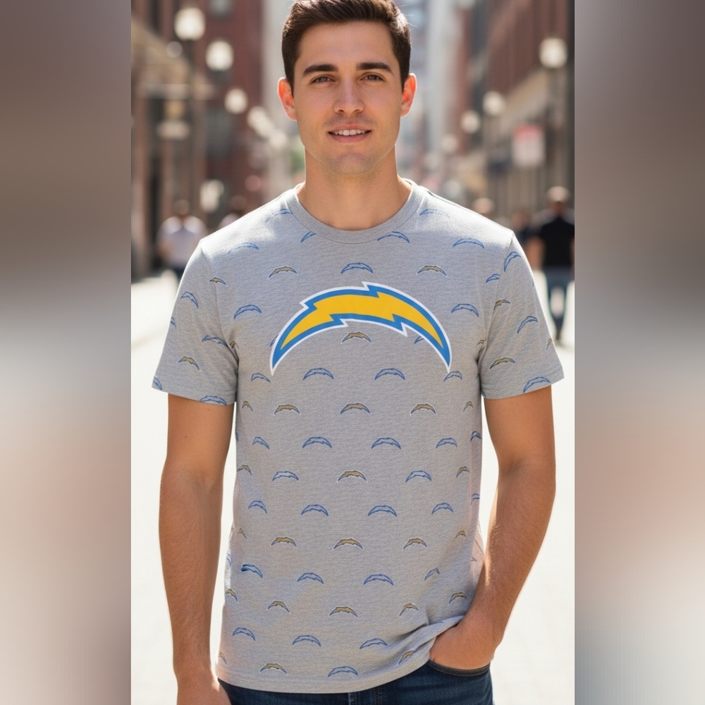 NFL Los Angeles Chargers Team Apparel Gray Shirt Adult Small